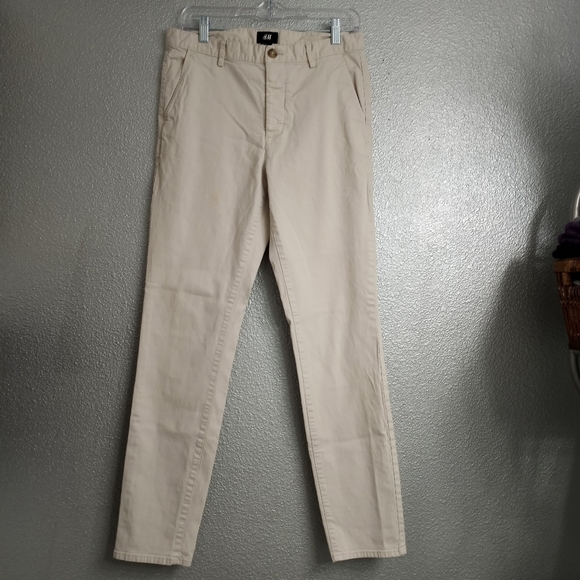 H & M Cream Jeans.   Size 33R - Picture 1 of 3